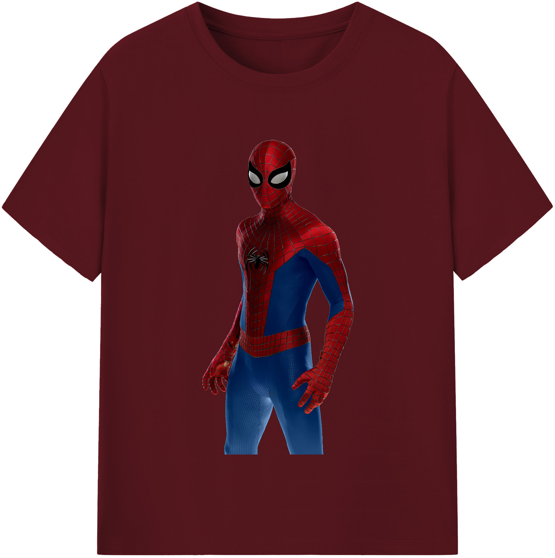 （画像用） Spider Man スパイダーマン 綿100％半袖Tシャツ（フロントプリント）